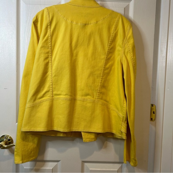 LAUREN JEANS COMPANY BRIGHT YELLOW JEAN JACKET - Picture 8 of 12
